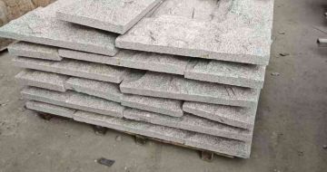 河北芝麻白蘑菇石，自然面