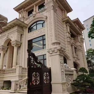 河北黄金麻别墅外墙异形定制
