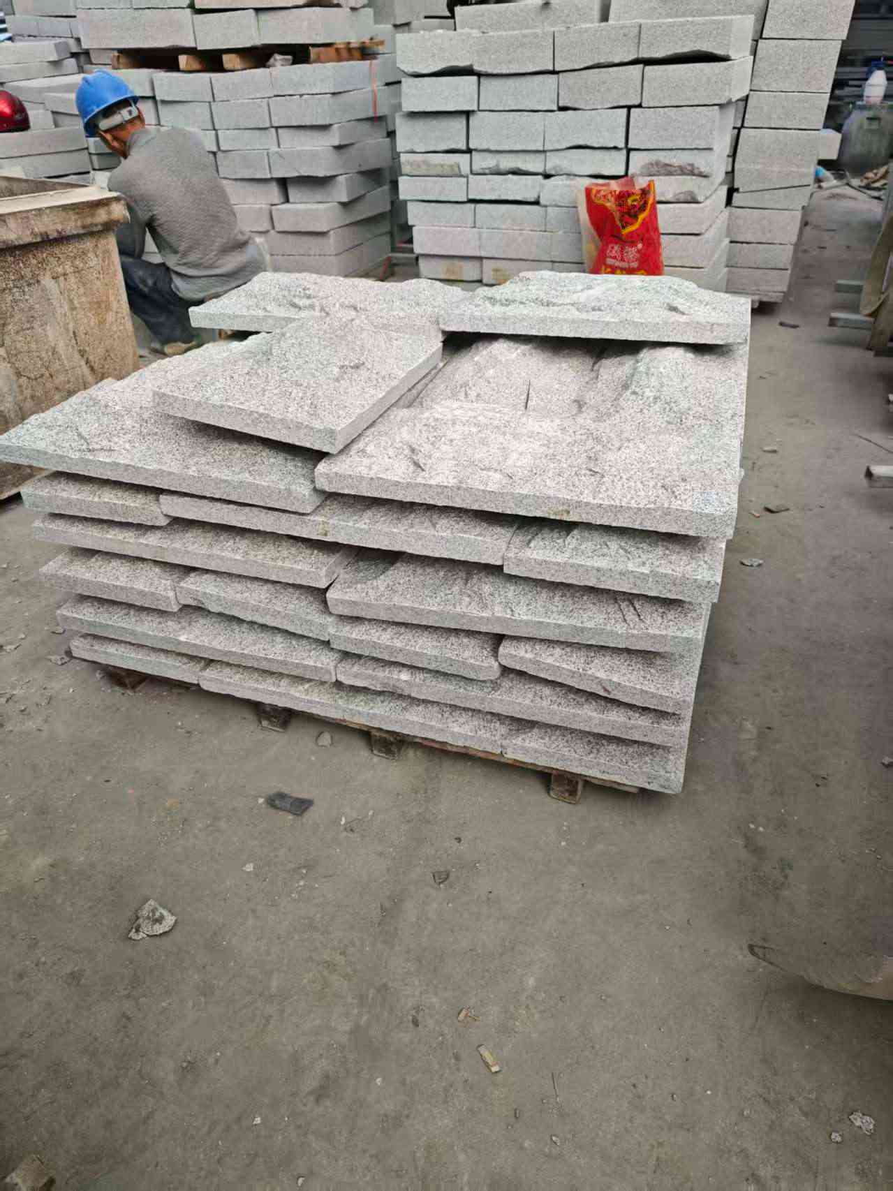 河北芝麻白蘑菇石，自然面