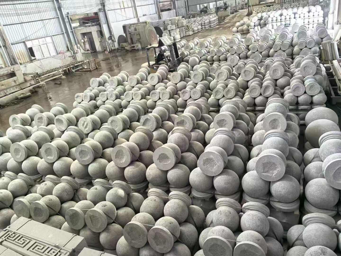 河北芝麻白圆球 石球 挡车球